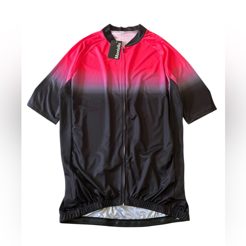 NWT Montella Full Zip Short Sleeve Cycling Racing Shirt 5XL